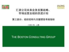 波士頓：匯源公司未來業務發展戰略、市場運營及組織改進計劃第三部分：組織結構與關鍵績效考核指標.ppt