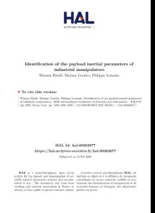 Identification of the payload inertial parameters of industrial manipulators
