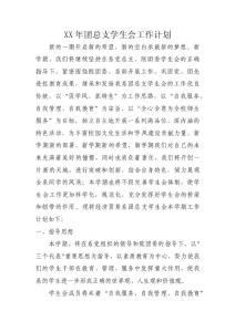 XX年团总支学生会工作计划_0