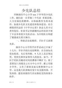 少先隊(duì)總結(jié)