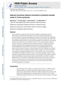 aberrant functional network recruitment of posterior parietal cortex in turner syndrome（特纳综合征后顶叶皮质的异常功能网络募集）