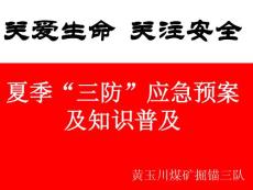 黃玉川煤礦掘錨三隊(duì)夏季“三防”應(yīng)急知識(shí)培訓(xùn)