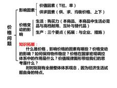 人教版经济生活知识结构图