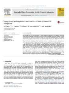 Flammability and explosion characteristics of mildly flammable refrigerants