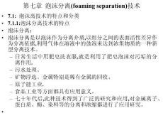 第七章泡沫與絮凝分離技術(shù)