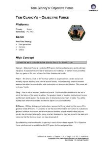 育碧：湯姆克蘭西—末日戰爭策劃案