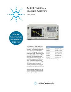 Agilent频谱仪E4447数据手册