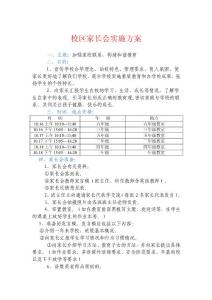 小學(xué)家長會實施方案（另附簽到表 反饋表 邀請函）
