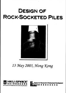 Design of Rock Socketed H-Piles