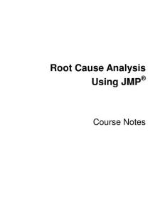 Root Cause Analysis in JMP