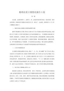 精準扶貧開展情況報告5篇