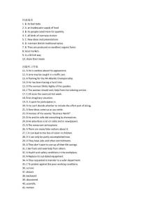 2011年6月 英語四級(jí)答案