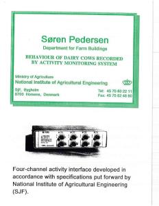 Pedersen Soren brochure of activity instrument dairy profile NIAE SJF