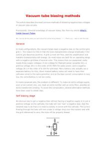 Vaccum Tube biasing Method