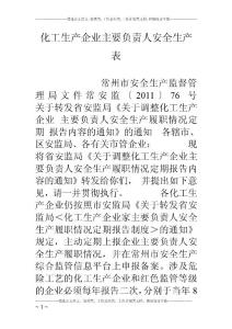 化工生產(chǎn)企業(yè)主要負(fù)責(zé)人安全生產(chǎn)表