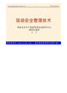 現(xiàn)場(chǎng)安全管理技術(shù)