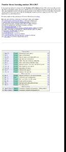 Number theory learning seminar 2014-2015 [斯坦福大學2014-2015數論討論班講義] 實際輸出