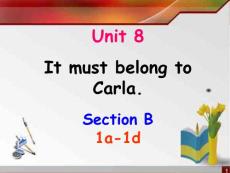 人教版九年级英语下册同步教案PPT课件 Unit 8 It must belong to Carla section b1