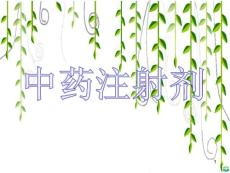 中药注射剂ppt课件