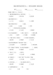 《戴小橋和他的哥們兒——特務足球賽》閱讀試卷