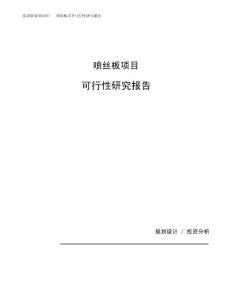 喷丝板项目可行性研究报告（总投资12000万元）（57亩）
