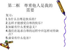 尊重他人是我的需要