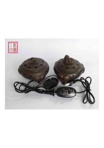 酉圓工坊·電子熏香爐·仿清乾隆年制鏤空紫砂電子熏香爐
