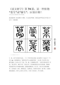 《說文解字》第74課：說一種植物“蔓生”或“藤生”，區別在哪？