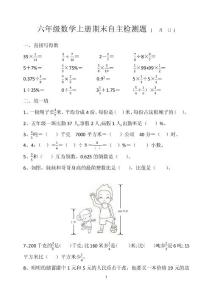 青島版六年級數(shù)學上冊期末測試題