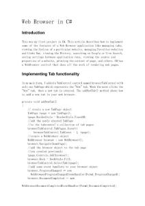 Web Browser in C#