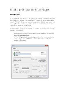 Silverlight 4新增打印功能簡介