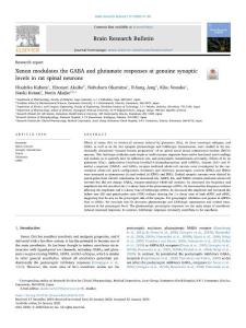 xenon modulates the gaba and glutamate responses at genuine synaptic levels in rat spinal neurons.[2020][brain res bull]