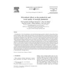 Silvicultural effects on the productivity and wood quality of eucalypt plantations