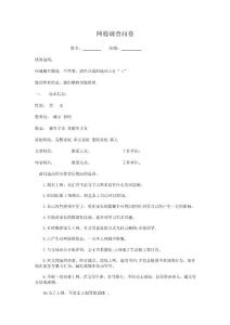 网瘾调查问卷