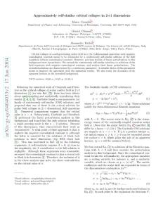 Approximately self-similar critical collapse in 2+1 dimensions