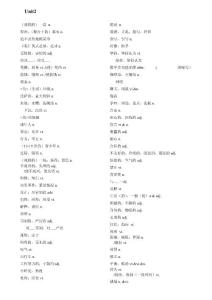 牛津譯林版 江蘇英語必修一 unit2單詞