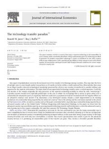 The technology transfer paradox