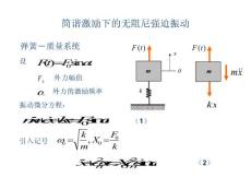 第五講-單自由度無阻尼強迫振動