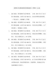 撫順石化新城基礎設施建設工程阻工記錄