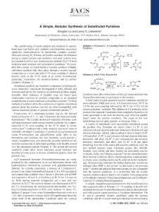 A Simple, Modular Synthesis of Substituted Pyridines