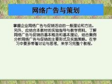網絡廣告與策劃32頁PPT