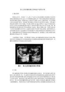 胎儿颈部囊状淋巴管瘤超声表现1例