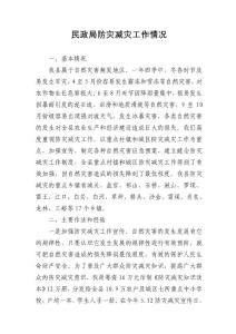 民政局在重點村鎮和城區防災減災措施落實情況(1)