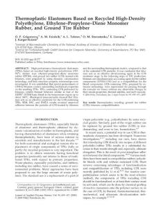 Thermoplastic Elastomers Based on Recycled High-Density