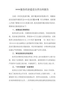 服務(wù)經(jīng)濟(jì)建設(shè)自查自糾報(bào)告
