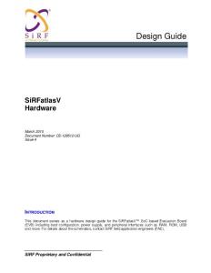 车载导航方案的SIRF A4/A5设计手册