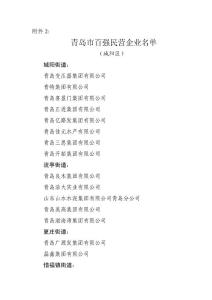青島市百強民營企業名單200661293525772