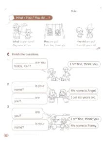 小學二年級英語問候句式練習題