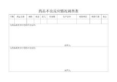 34药品不良反应情况调查表