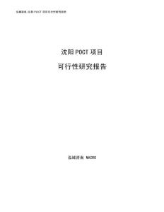 沈阳POCT项目可行性研究报告（可编辑模板）